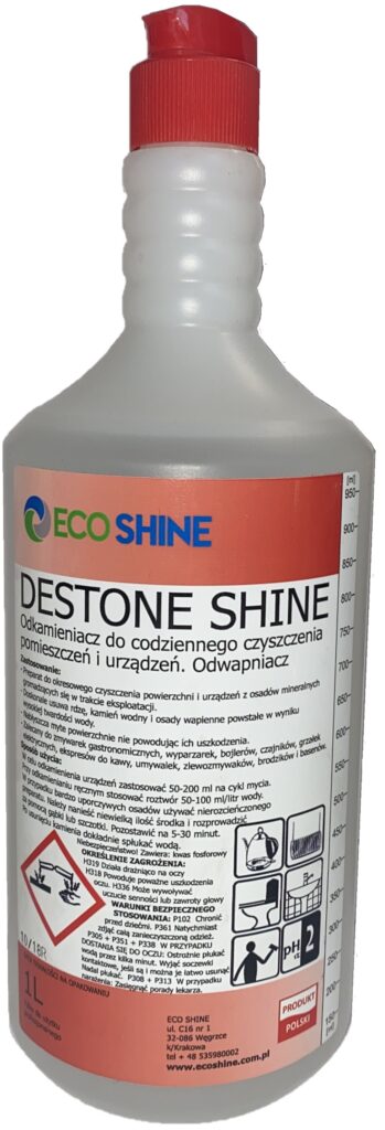 Odkamieniacz, odwapniacz do czyszczeania pomieszczeń i urządzeń DESTONE SHINE 1L