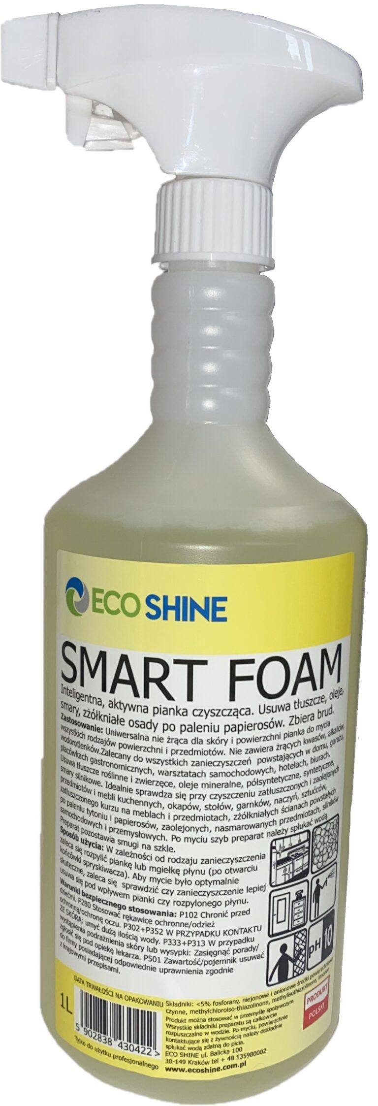 Pianka czyszcząca tłuszcz, oleje SMART FOAM