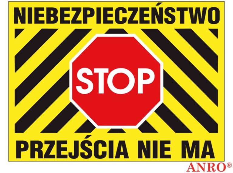 Tablica budowlana, Niebezpieczeństwo przejścia nie ma ZZ-B28 P 250X350