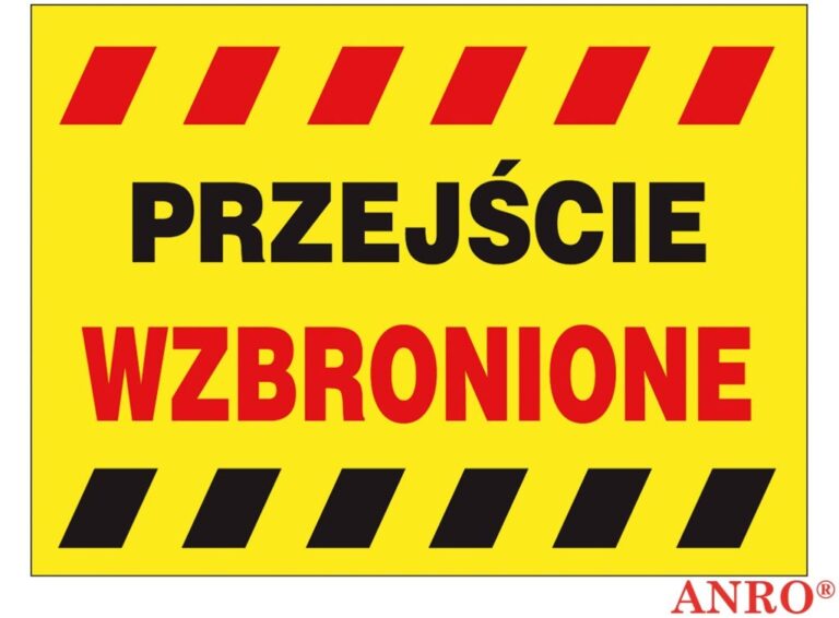 Tablica budowlana, Przejście wzbronione ZZ-B15 P 250X350