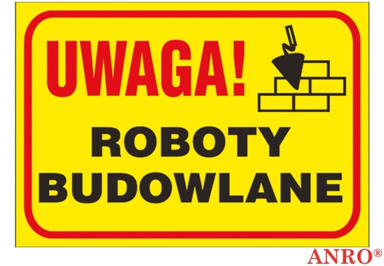 Tablica budowlana, Uwaga! Roboty budowlane Z-TB7 P 250X350