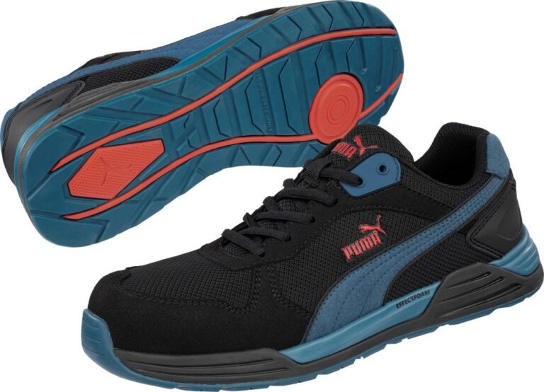 Półbut ochronny roboczy Puma FRONTSIDE BLK/BLUE LOW S1P ESD HRO SRC